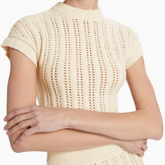 NWOT A.L.C. Amalie Crochet Cotton Crop Top - Picture 3 of 6